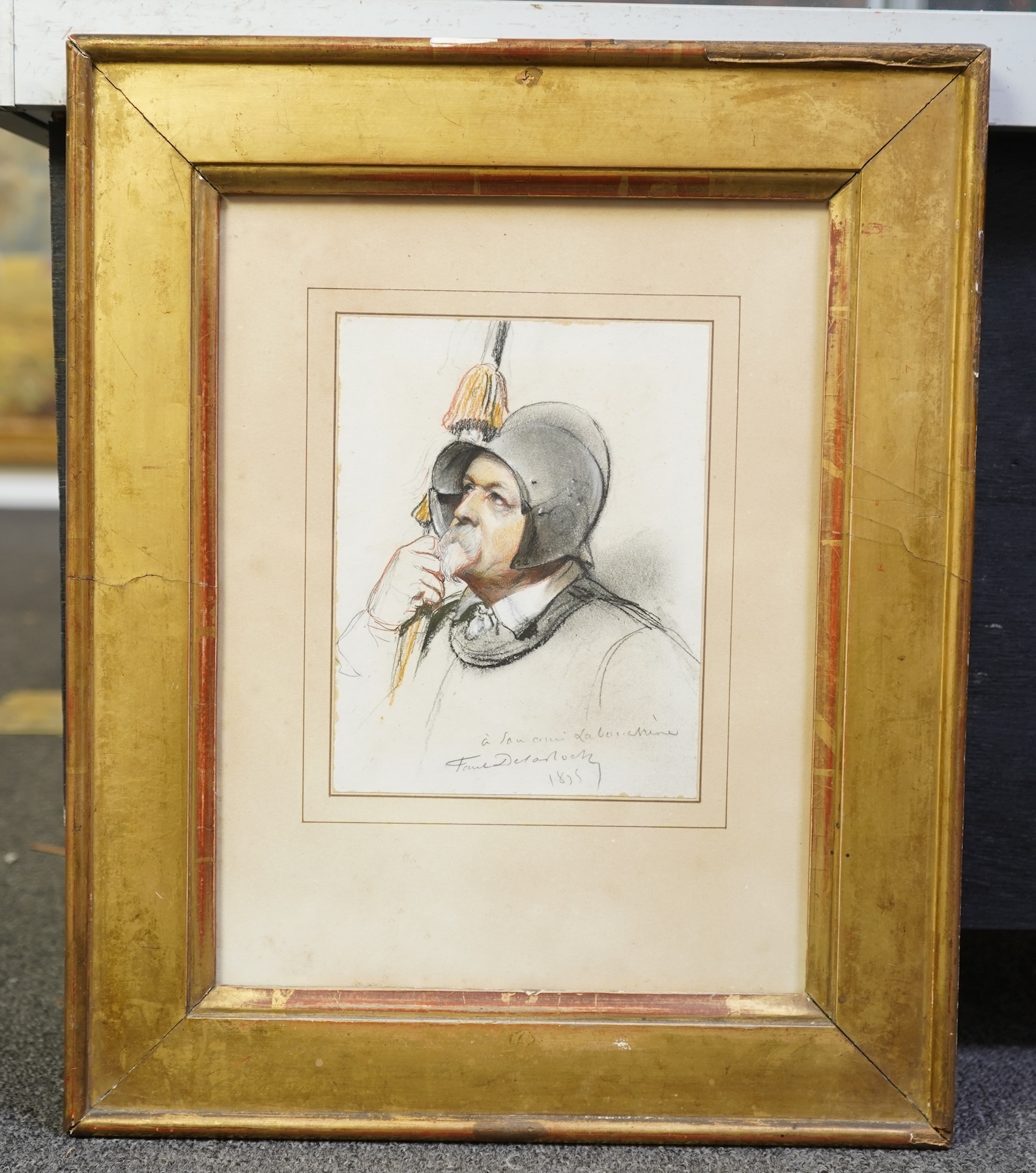 Paul Hippolyte Delaroche (French, 1797-1856), Study of a gentleman in armour